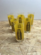 Lot De 6 Verres Cacolac Jaune Collection Bar