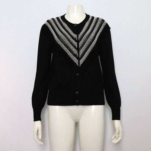 Chanel gilet tricot col - gilet, en