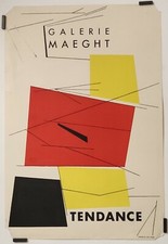 Palazuelo Tendance 1952 Affiche Originale Exposition Abstrait