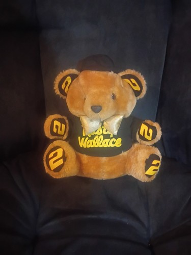 Racing plush teddy bear - plush,