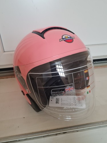 Casque moto pour femme rose