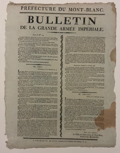 1805 bulletin grande armée - bulletin,
