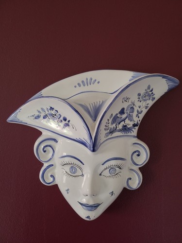 Masque décoratif faïencerie - masque,