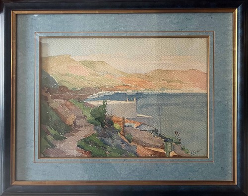 Tableau aquarelle paysage - tableau,