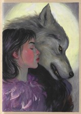 portrait moderne fille & loup