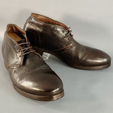 Bottes Cheville En Cuir Marron