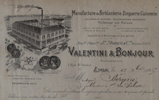 Facture LYON 1907 lanterne