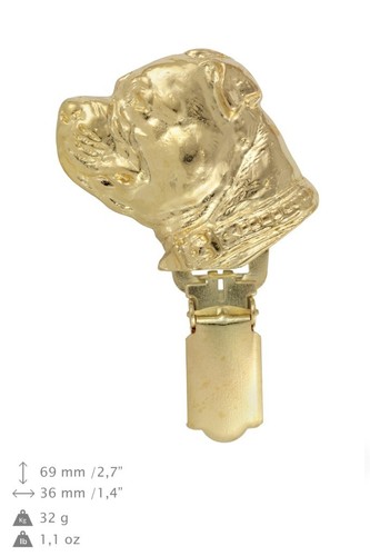 Art dog staffy clip doré - staffy,