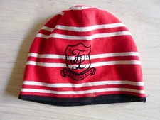 bonnet bébé garçon catimini 2 ans rouge noir reversible TBE