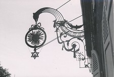 HUFFHOLTZ c. 1935 - Enseigne Fer Forgé "Hôtel du Soleil" Haut-Rhin - P 553