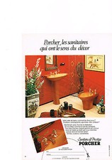 PUBLICITE ADVERTISING  1981   PORCHER  sanitaires de Prestige