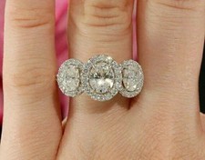 3Ct Oval Cut VVS1 Moissanite