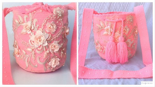 Decorated mochila wayuu - decorated,