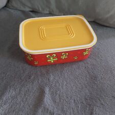 tupperware boite rectangle optimum Noël rouge et jaune série limitée 500 ml 