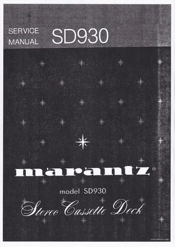 Manuel service pour marantz - manuel, de