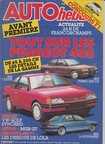 Auto hebdo 534 - 534.1986., essai