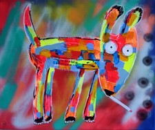 PyB signed CHIEN DOG SMOKING