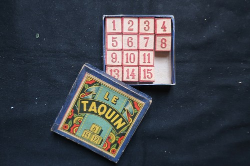 Jeu patience taquin - jeu, de