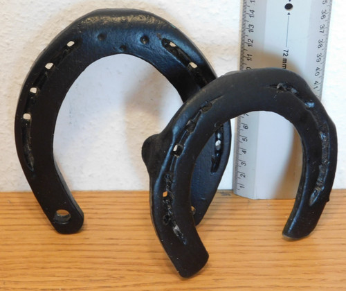 Vintage fer cheval peint - peint, en