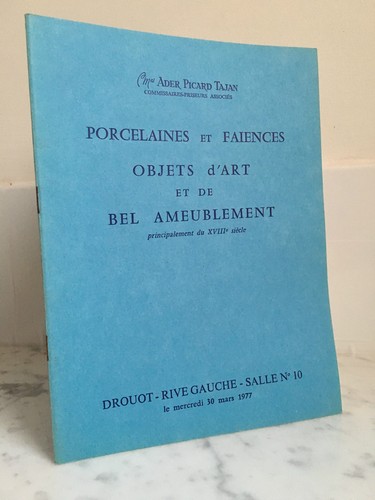 Catalogue vente porcelaines - de,