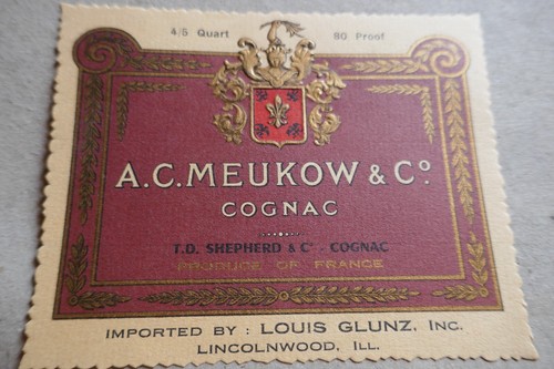 étiquette ancienne cognac - ancienne,