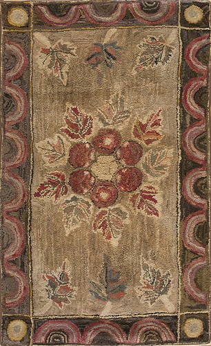 Floral antique fan - antique, arc