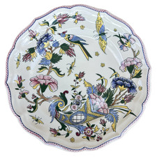 Assiette décorative vintage faïence de Gien Corne d'abondance TBE 25 cm