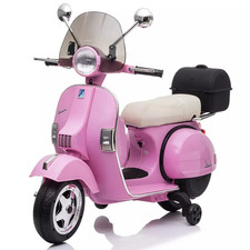 Scooter Électrique Enfants Replica Vespa PX 150 Full Rose Topcase Paravent