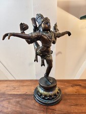 STATUE BLEUE EN BRONZE DE Siva