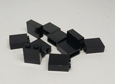 LEGO Trains : 10x Brique 1 x 2 x 2 - Réf 3245c noir - Set 10233 60197 40370