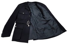 Feu Officiers Veste Vintage Obsolètes Motif Complet Set Boutons & Chiffon Belt