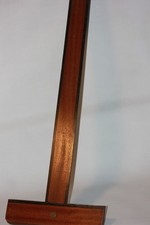 Grande Règle de table d'architecte en bois acajou