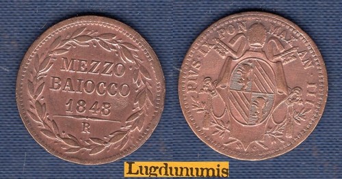 Vatican mezzo baiocco 1848 - vatican,
