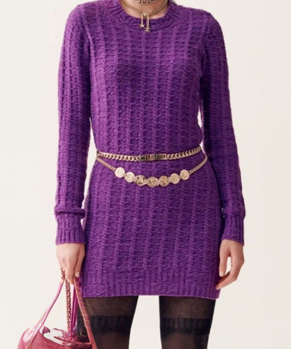 Chanel robe maille violette - robe,