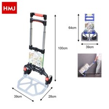 Chariot Porte-Bagages Pliable Avec Roues De Transport En Aluminium HMJ