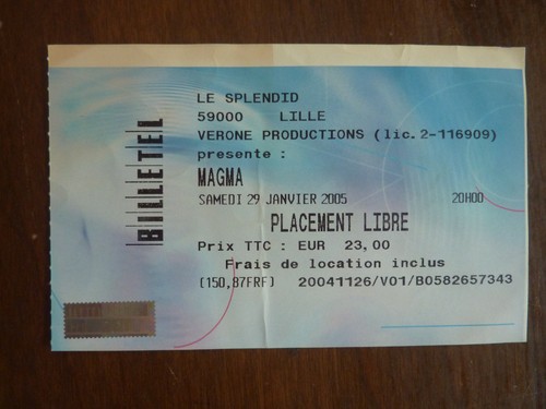 Ticket billet concert - ticket,