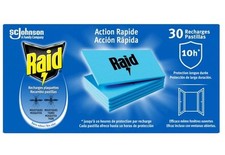 RAID X30 Recharges Plaquettes Anti-Moustiques & Tigres pour Diffuseur Electrique