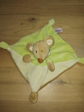 Doudou Plat Souris Vert