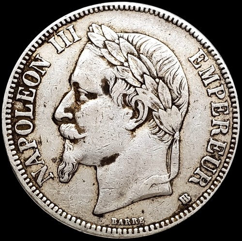 1868 france five francs - 5,