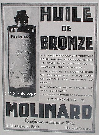 Publicite molinard huile - publicite, de
