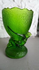 Coquetier en verre vert