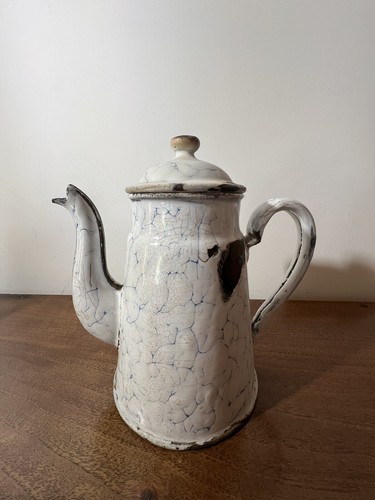Cafetière émaillée ancienne - cafetière,
