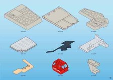 playmobil 5426 téléphérique de montagne, rouge, pièce détachée au choix, TBE