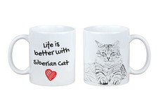 Sibérien le mug avec un chat la vie est meilleure Art-Dog