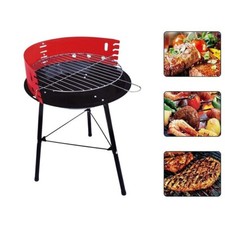 Barbecue Rond À Charbon 33CM Avec Grille Réglable Trois Positions BBQ