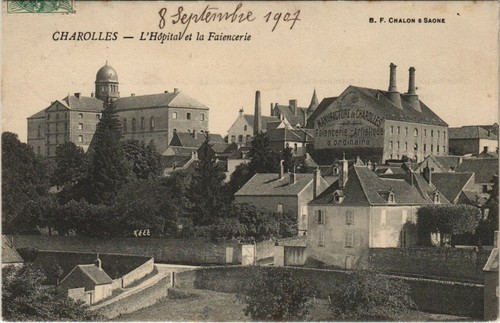 Cpa charolles hopital et - charolles, l'hopital