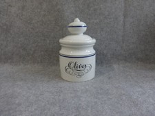 pot à olives,porcelaine d'auteuil,service "ligne marine"