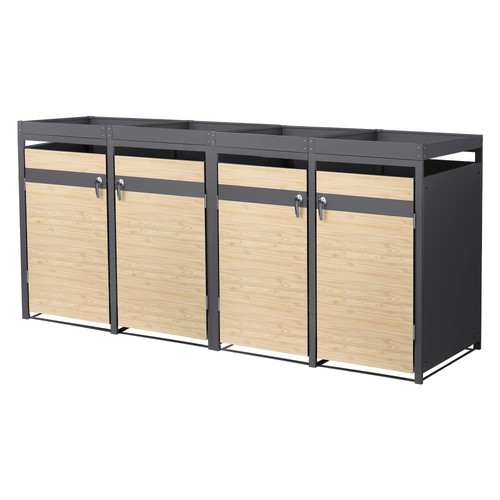 Abri poubelles avec toit - 4,