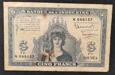 Nouvelle Calédonie 5 Francs Minerve Type 1944 Bleu Pick-48