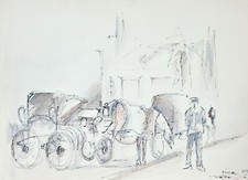 Claude VIETHO - Dessin original - Encre - Nice 1959